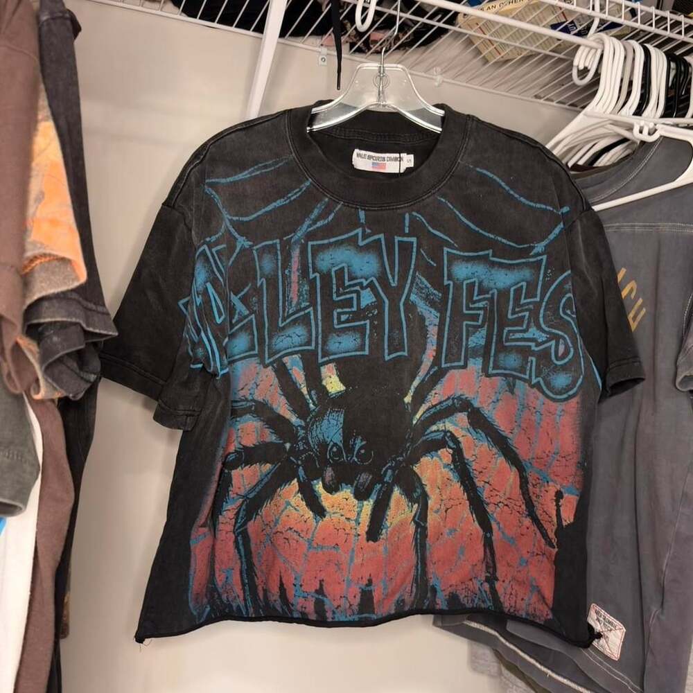 VALE SPORTS DIVISION Spider Graphic Tee Size S Vintage Wash